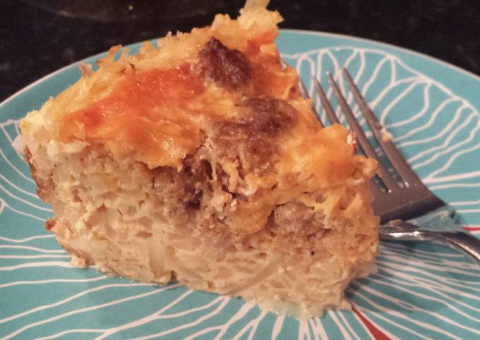 overnight sausage egg casserole (crock pot)