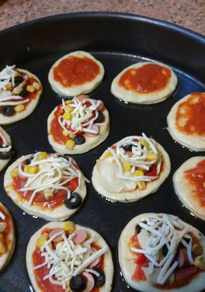 صورة لوصفة بيتزا لذيذة
