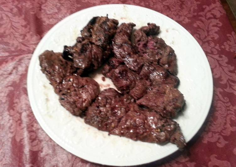 Recipe of Homemade Marinated Moose &amp; Venison Grilled Steaks