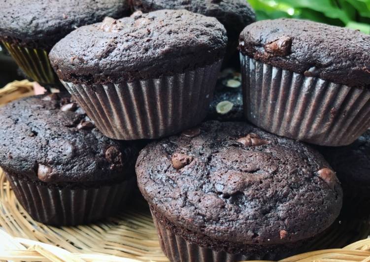 Langkah Langkah Buat Double Chocolate Muffin yang Cepat