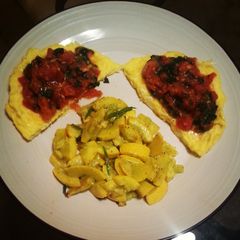 A picture of Stewed Spinach Omelette.