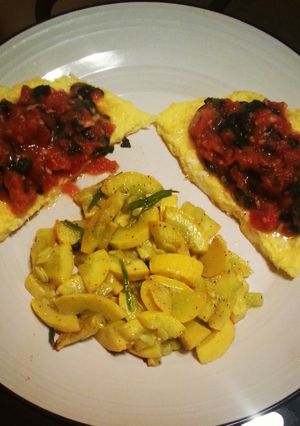 A picture of Stewed Spinach Omelette.