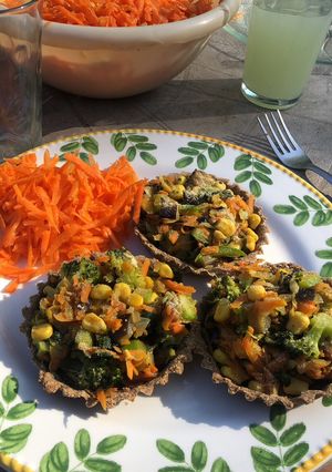 Una foto de Mini tartaletas sin TACC de verduras (veganas)🌱