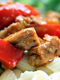 A picture of Sig's Hungarian Pepper and Tofu Stew.