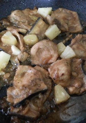 A picture of Blue Marlin Fish in Adobo Sauce( by UH).