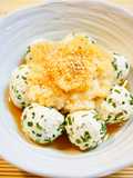 Ginger Flavored Chicken Meatballs with Grated Daikon Radish and Ponzu Sauce
