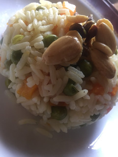A picture of Rice with Vegetables.