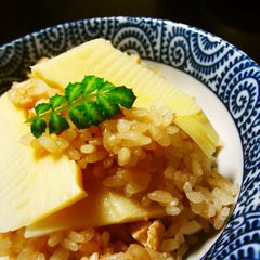 A picture of Bamboo Shoot Rice (Takenoko Takikomi Gohan).