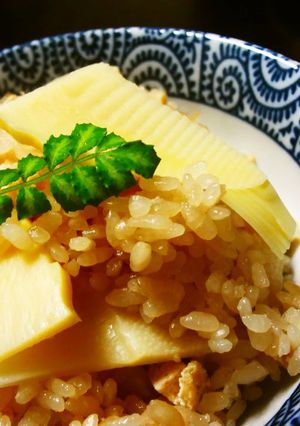 A picture of Bamboo Shoot Rice (Takenoko Takikomi Gohan).