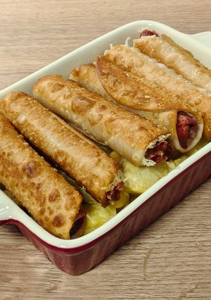 Una foto de Rollitos de primavera "castizos"