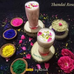 A picture of Thandai Rose Lassi.