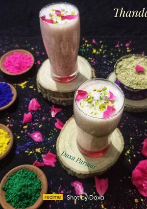 A picture of Thandai Rose Lassi.