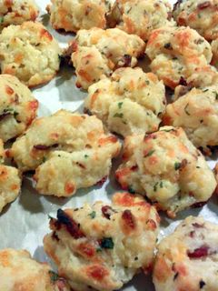 A picture of bacon cheddar biscuits.