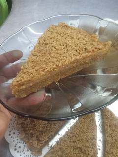 Una foto de Tarta de mermelada de durazno tipo crumble
