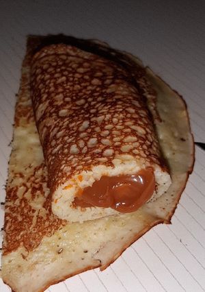 Una foto de Panqueques con dulce de leche súper esponjosos!!!