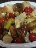 Ensalada de dátiles y gambas
