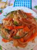 Salteado de Zapallito con Zanahoria, Cebolla y Morrón