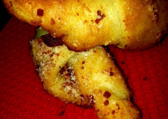 Steps to Prepare Ultimate Bacon garlic parmesan crescent rolls