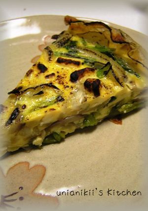A picture of Pan-Fried Potato Quiche with Lots of Vegetables.