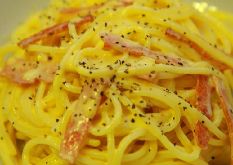 Easiest Way to Prepare Homemade Easy Pasta Carbonara for Lunch