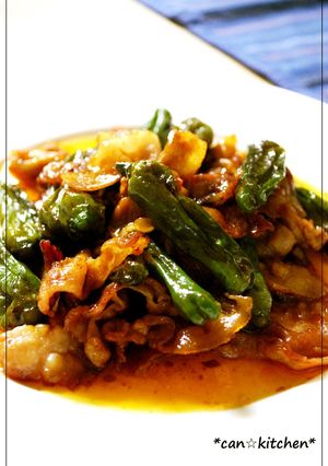 A picture of Spicy Stir-Fry with Pork and Shishito Peppers.