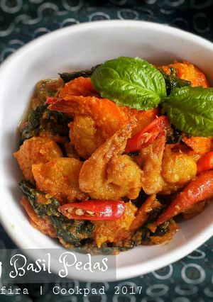 Foto resep Udang basil pedas