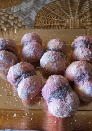 Foto di Pesche ripiene con crema di nocciole in friggitrice ad aria