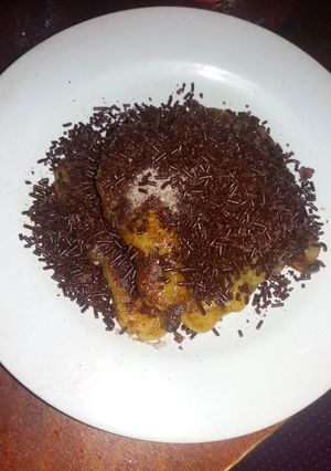 Foto resep Pisang penyet coklat moca (praktis)