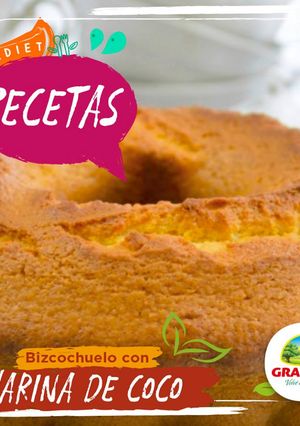 Una foto de ¡bizcochuelo con harina de coco🥥🥥!