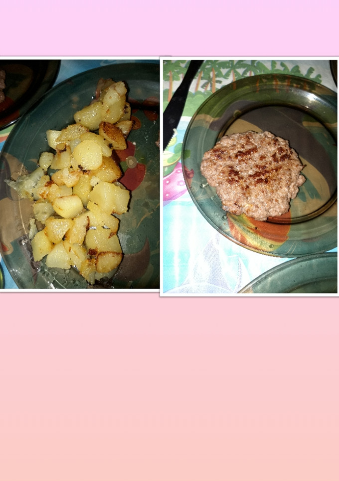 Una foto de Hamburguesas con patatas