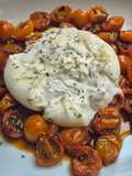 Ensalada de Tomate confitados con burrata