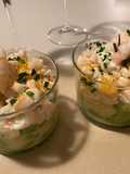 Tartare de crevettes nordiques au citron vert et à la mandarine