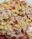 Atún con pimientos y elote