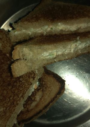 A picture of Curd mix veg sandwich.
