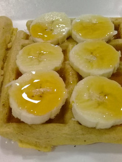 Una foto de Waffles de avena