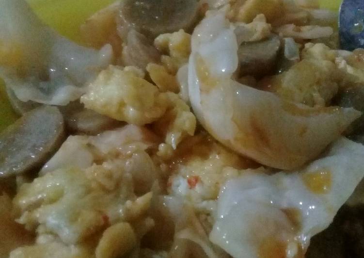 Tumis kol telor bakso