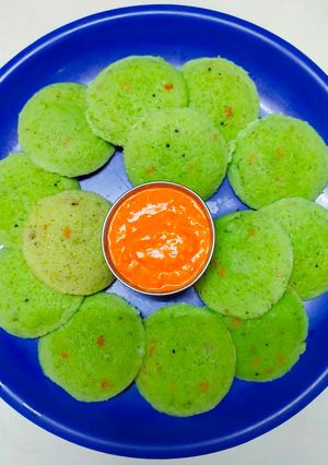 A picture of Green peas idli.