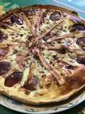 Tarte aux pêches de vigne et pignons de pin (pâte brisée épeautre pêche)