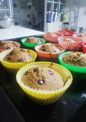 Una foto de Muffins con chispas de chocolate 🍫