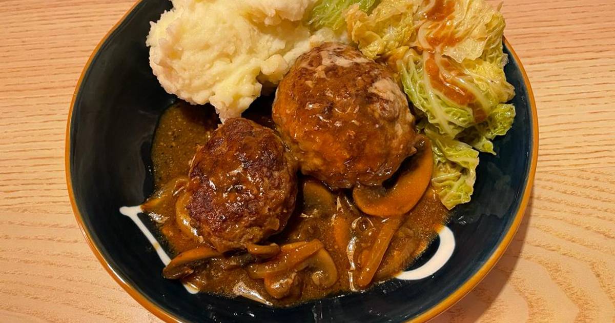 Resep Japanese Stewed Hamburger Steak (Nikomi Hambagu) daging burger