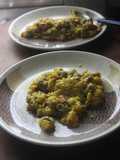 Habas baby con beicon y cuscús