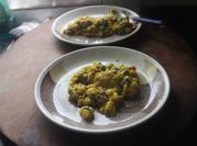 Una foto de couscous con bacon