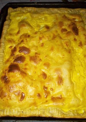 Una foto de Tarta de Cebolla y Mozzarella 💚