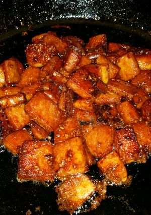 A picture of Sweet, spicy, and sticky spam.