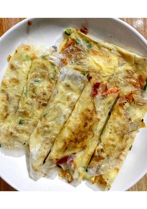 Hình của món Bánh tráng nướng.