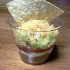 A picture of Individual Seven Layer Dips.