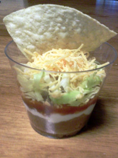 A picture of Individual Seven Layer Dips.