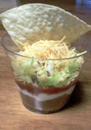 A picture of Individual Seven Layer Dips.