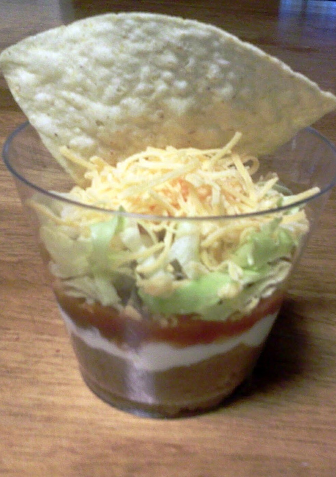 A picture of Individual Seven Layer Dips.