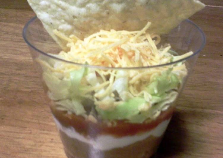 Recipe of Super Quick Homemade Individual Seven Layer Dips